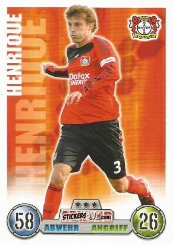 Sticker Henrique - German Fussball Bundesliga 2008-2009. Match Attax n. 220 - Topps