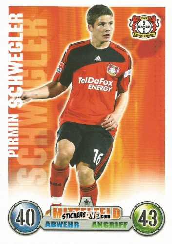 Figurina Pirmin Schwegler - German Fussball Bundesliga 2008-2009. Match Attax n. 227 - Topps