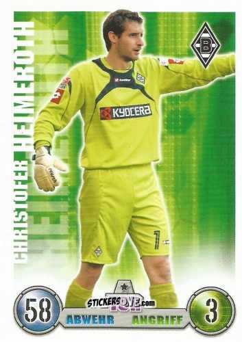 Cromo Christofer Heimeroth - German Fussball Bundesliga 2008-2009. Match Attax n. 235 - Topps