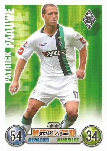 Cromo Patrick Paauwe - German Fussball Bundesliga 2008-2009. Match Attax n. 247 - Topps