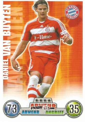 Sticker Daniel van Buyten - German Fussball Bundesliga 2008-2009. Match Attax n. 255 - Topps