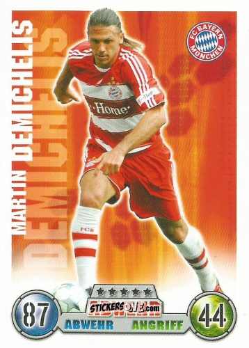 Figurina Martin Demichelis - German Fussball Bundesliga 2008-2009. Match Attax n. 257 - Topps