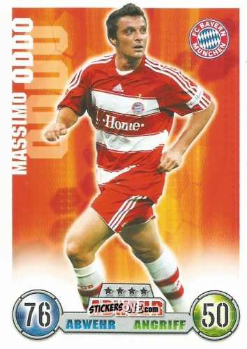 Sticker Massimo Oddo - German Fussball Bundesliga 2008-2009. Match Attax n. 258 - Topps