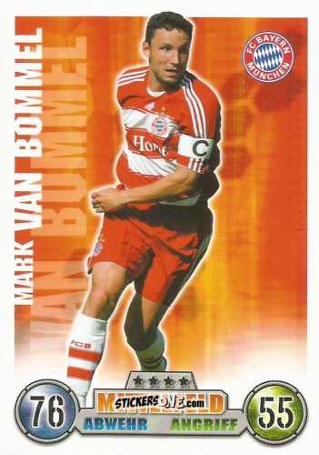 Figurina Mark van Bommel - German Fussball Bundesliga 2008-2009. Match Attax n. 263 - Topps