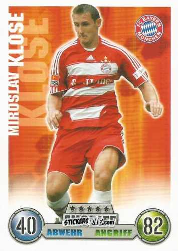 Cromo Miroslav Klose - German Fussball Bundesliga 2008-2009. Match Attax n. 268 - Topps
