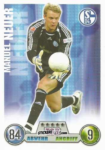 Figurina Manuel Neuer - German Fussball Bundesliga 2008-2009. Match Attax n. 271 - Topps