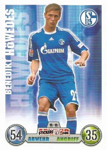 Cromo Benedikt Höwedes - German Fussball Bundesliga 2008-2009. Match Attax n. 272 - Topps