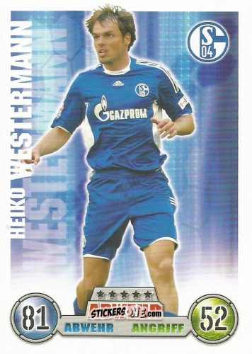 Figurina Heiko Westermann - German Fussball Bundesliga 2008-2009. Match Attax n. 274 - Topps