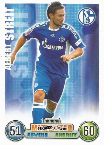 Figurina Albert Streit - German Fussball Bundesliga 2008-2009. Match Attax n. 278 - Topps