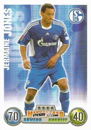 Cromo Jermaine Jones - German Fussball Bundesliga 2008-2009. Match Attax n. 281 - Topps