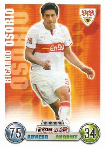 Sticker Ricardo Osorio - German Fussball Bundesliga 2008-2009. Match Attax n. 293 - Topps