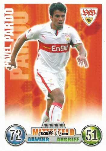 Cromo Pavel Pardo - German Fussball Bundesliga 2008-2009. Match Attax n. 297 - Topps