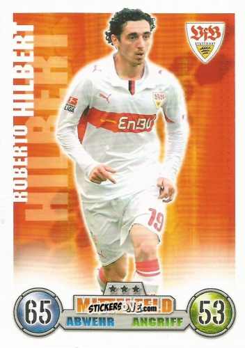 Sticker Roberto Hilbert - German Fussball Bundesliga 2008-2009. Match Attax n. 298 - Topps