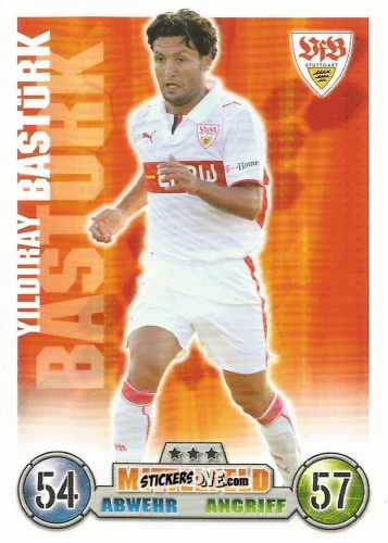 Cromo Yildiray Bastürk - German Fussball Bundesliga 2008-2009. Match Attax n. 301 - Topps