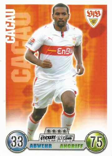 Figurina Cacau - German Fussball Bundesliga 2008-2009. Match Attax n. 304 - Topps