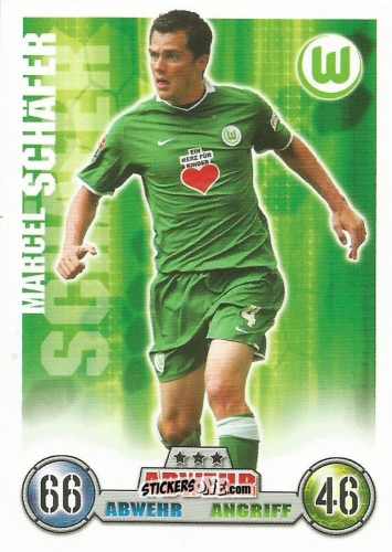 Cromo Marcel Schäfer - German Fussball Bundesliga 2008-2009. Match Attax n. 309 - Topps