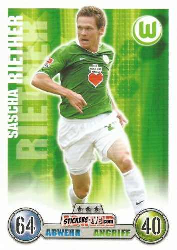 Sticker Sascha Riether - German Fussball Bundesliga 2008-2009. Match Attax n. 312 - Topps