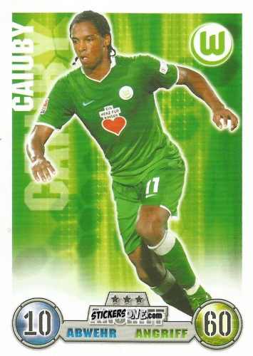 Figurina Caiuby - German Fussball Bundesliga 2008-2009. Match Attax n. 320 - Topps