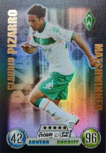Figurina Claudio Pizarro - German Fussball Bundesliga 2008-2009. Match Attax n. 335 - Topps