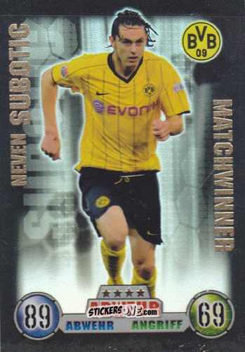 Cromo Neven Subotic - German Fussball Bundesliga 2008-2009. Match Attax n. 340 - Topps