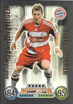 Sticker Bastian Schweinsteiger - German Fussball Bundesliga 2008-2009. Match Attax n. 368 - Topps