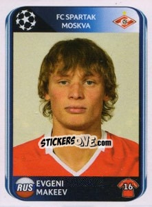 Cromo Evgeni Makeev - UEFA Champions League 2010-2011 - Panini