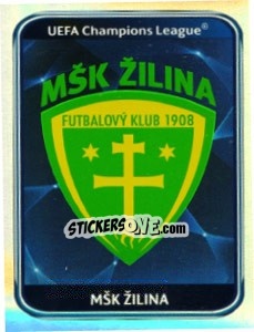 Sticker MSK Zilina Badge - UEFA Champions League 2010-2011 n. 396 - Panini
