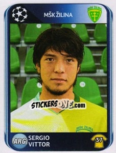 Sticker Sergio Vittor - UEFA Champions League 2010-2011 - Panini