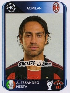 Sticker Alessandro Nesta - UEFA Champions League 2010-2011 - Panini