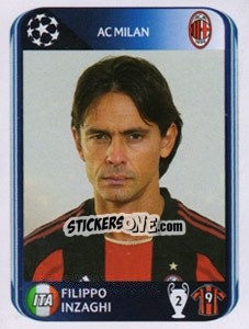 Sticker Filippo Inzaghi - UEFA Champions League 2010-2011 n. 428 - Panini