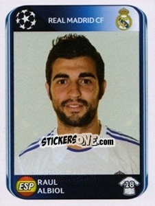 Sticker Raul Albiol - UEFA Champions League 2010-2011 n. 432 - Panini