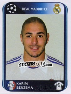 Sticker Karim Benzema - UEFA Champions League 2010-2011 n. 445 - Panini