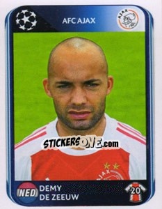 Sticker Demy de Zeeuw - UEFA Champions League 2010-2011 n. 456 - Panini