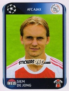 Sticker Siem de Jong - UEFA Champions League 2010-2011 n. 458 - Panini