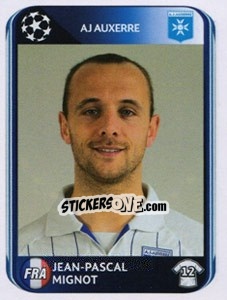 Sticker Jean-Pascal Mignot - UEFA Champions League 2010-2011 - Panini