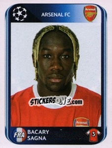 Sticker Bacary Sagna - UEFA Champions League 2010-2011 - Panini