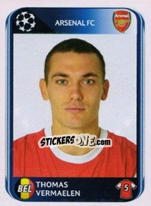 Sticker Thomas Vermaelen - UEFA Champions League 2010-2011 n. 485 - Panini