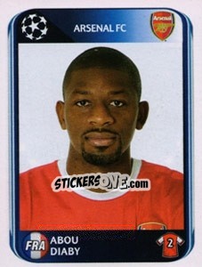 Sticker Abou Diaby - UEFA Champions League 2010-2011 n. 488 - Panini