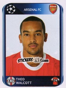 Sticker Theo Walcott - UEFA Champions League 2010-2011 n. 494 - Panini