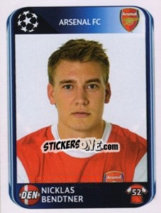 Sticker Nicklas Bendtner - UEFA Champions League 2010-2011 n. 495 - Panini