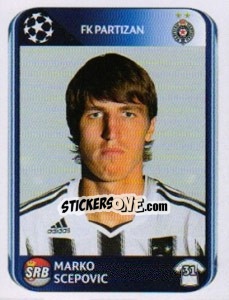 Sticker Marko Scepovic - UEFA Champions League 2010-2011 n. 546 - Panini