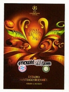 Sticker Poster Final Madrid 2010 - UEFA Champions League 2010-2011 n. 553 - Panini