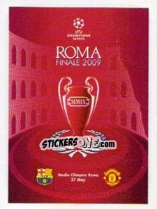 Sticker Poster Roma Finale 2009 - UEFA Champions League 2010-2011 - Panini