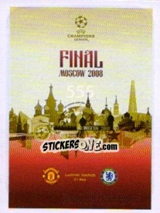 Sticker Poster Final Moscow 2008 - UEFA Champions League 2010-2011 - Panini