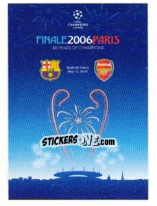 Sticker Poster Finale 2006 Paris - UEFA Champions League 2010-2011 n. 561 - Panini