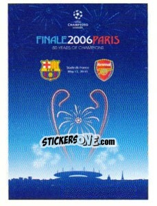 Sticker Poster Finale 2006 Paris - UEFA Champions League 2010-2011 - Panini