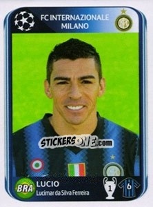 Sticker Lucio - UEFA Champions League 2010-2011 n. 7 - Panini