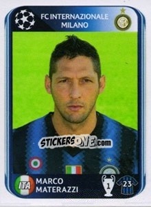Sticker Marco Materazzi - UEFA Champions League 2010-2011 n. 11 - Panini