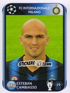 Sticker Esteban Cambiasso - UEFA Champions League 2010-2011 n. 14 - Panini