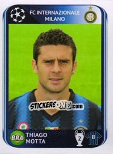 Sticker Thiago Motta - UEFA Champions League 2010-2011 n. 15 - Panini